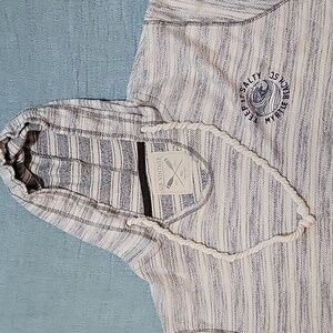 U.S. Vintage Men's Gray Striped Myrtle Beach 'Keep It Salty' Hoodie Size XL